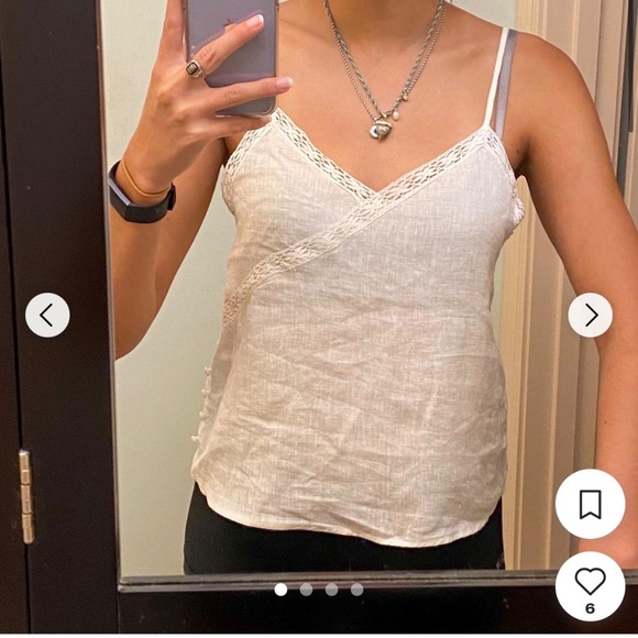 ZARA 100% LINEN SPAGHETTI TOP XS - S - Picture 17 of 17